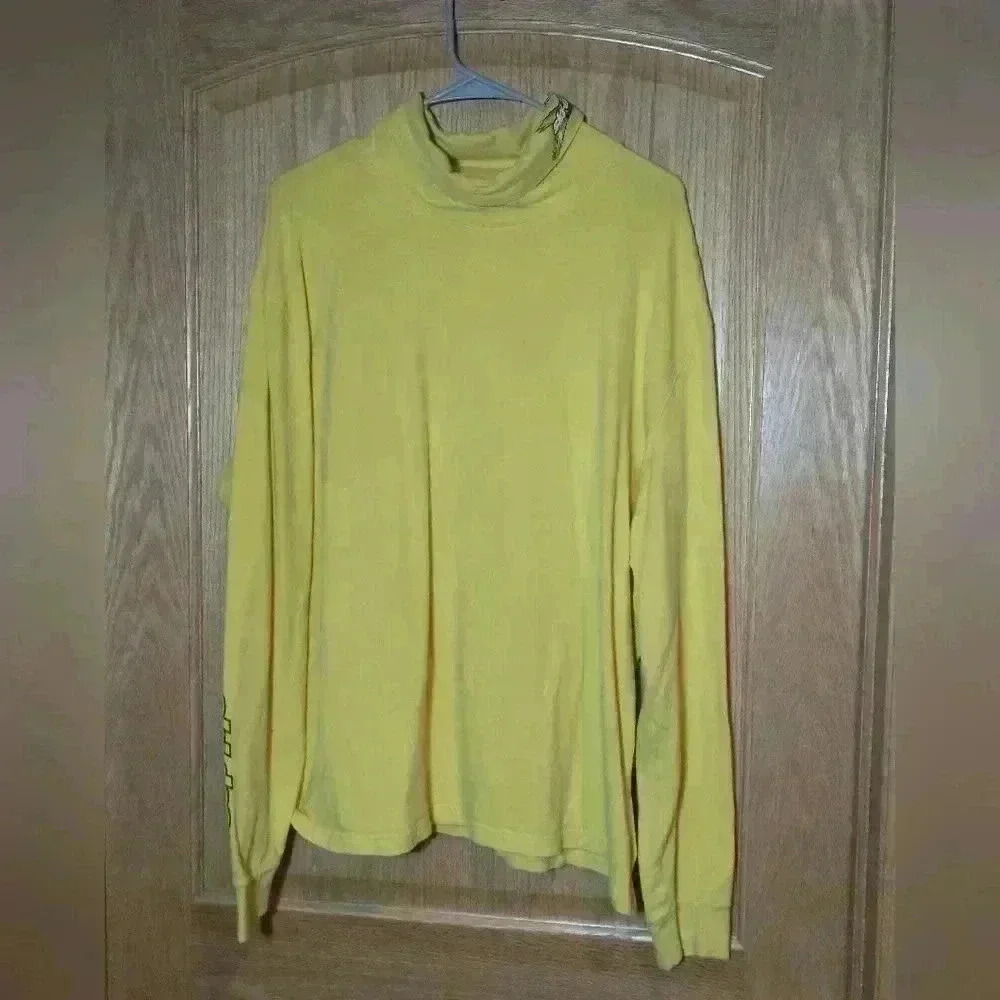 Vintage Skidoo yellow turtleneck